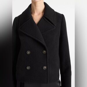 NWT $695 VINCE Vince Italian Wool Cropped Peacoat size large